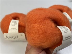 Angel by permin silk mohair - orange